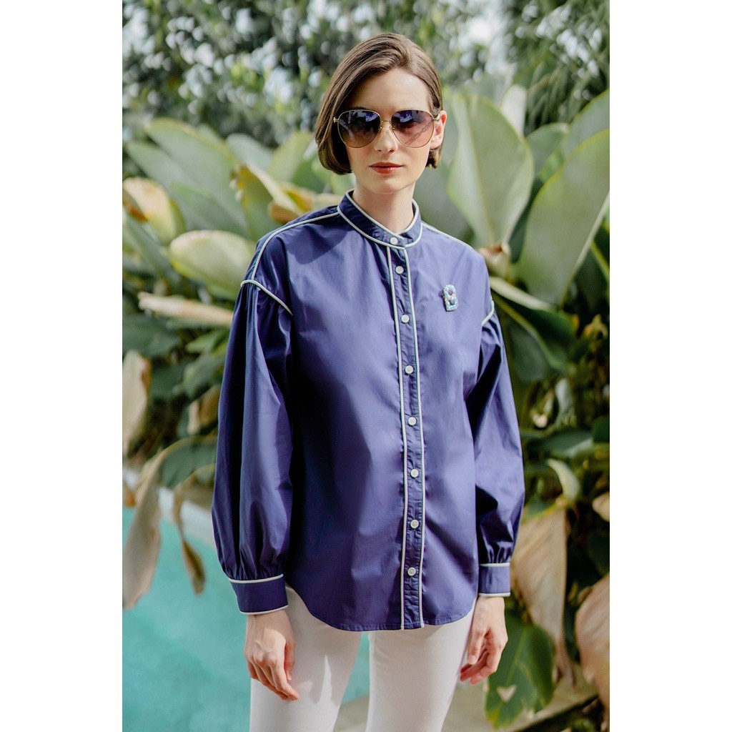 Benang Jarum Kalula Shirt - Navy