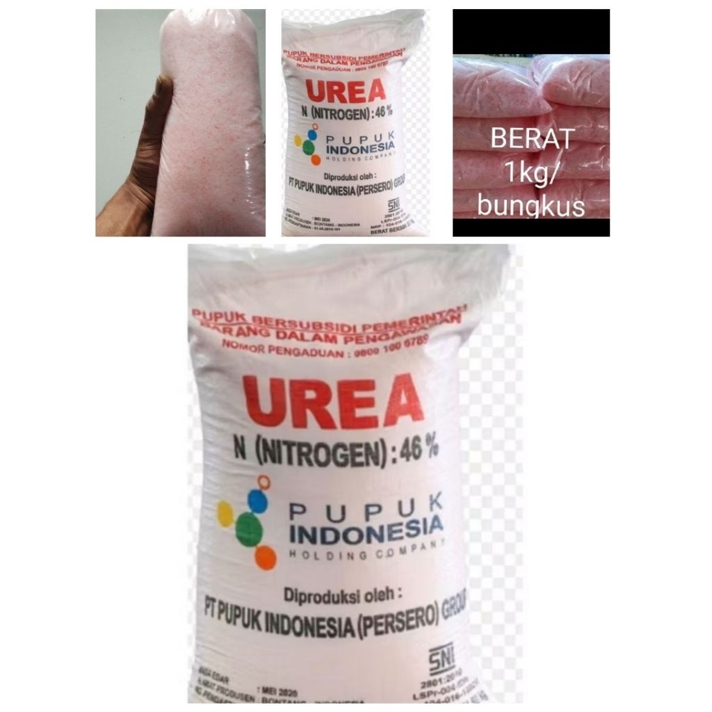 Urea46% berat  1kg pupuk  bungkusan