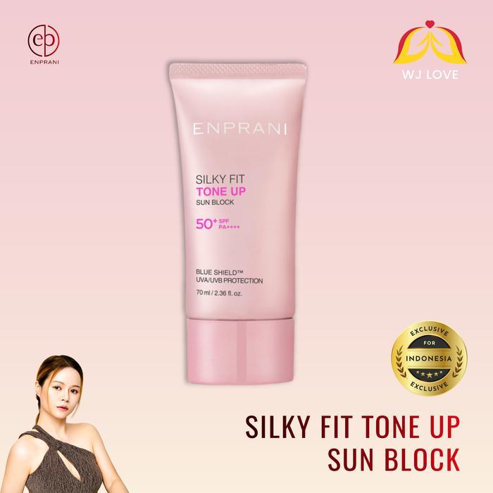 Enprani Silky Fit Tone Up Sun Block ( Tabir Surya ) Facial Merah Perawatan Cover - SS Block