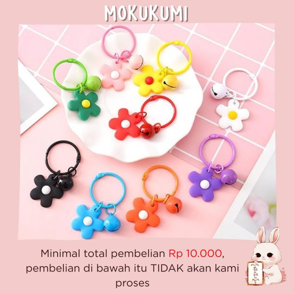 (pcs) gantungan kunci bunga lonceng