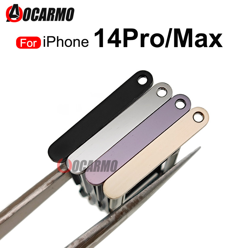 Single / Dual Sim Card For iPhone 14 Pro 14Pro Max SIM Tray Slot Holder Space Black /Silver/ Deep Pu
