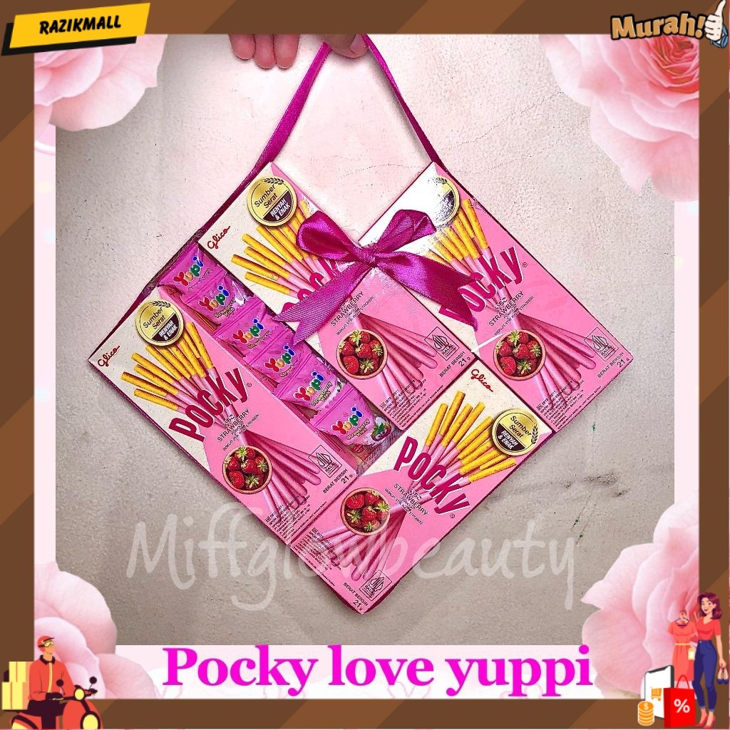 miffglow - Pocky Love YUPPI Hampers valentine hampers lebaran kado ulang tahun kado valentine coklat