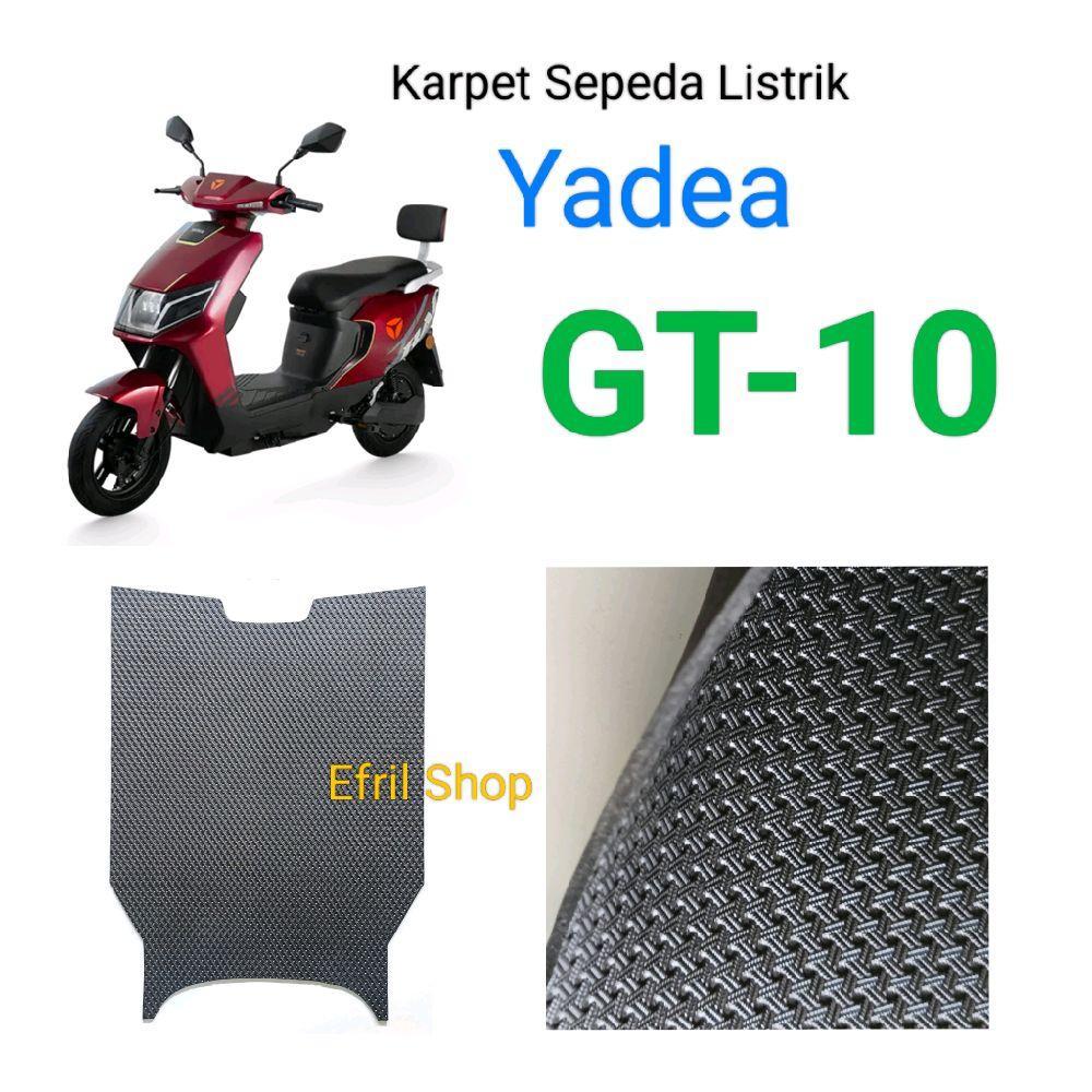 Karpet Sepeda Listrik Yadea GT10 atau GT 10 Bahan Karet Motif