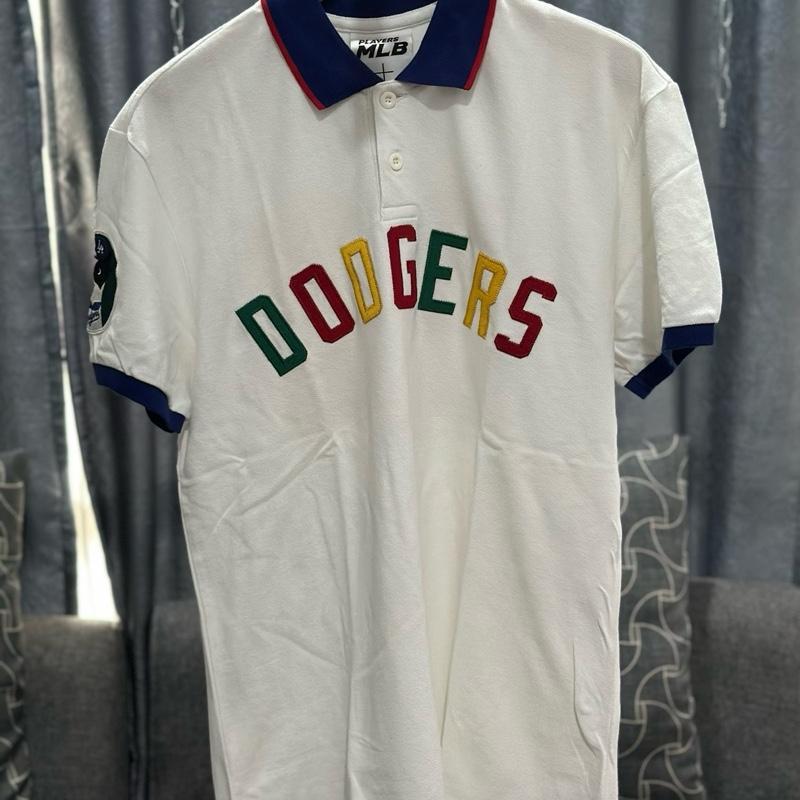 MLB Dodgers Polo Shirt White