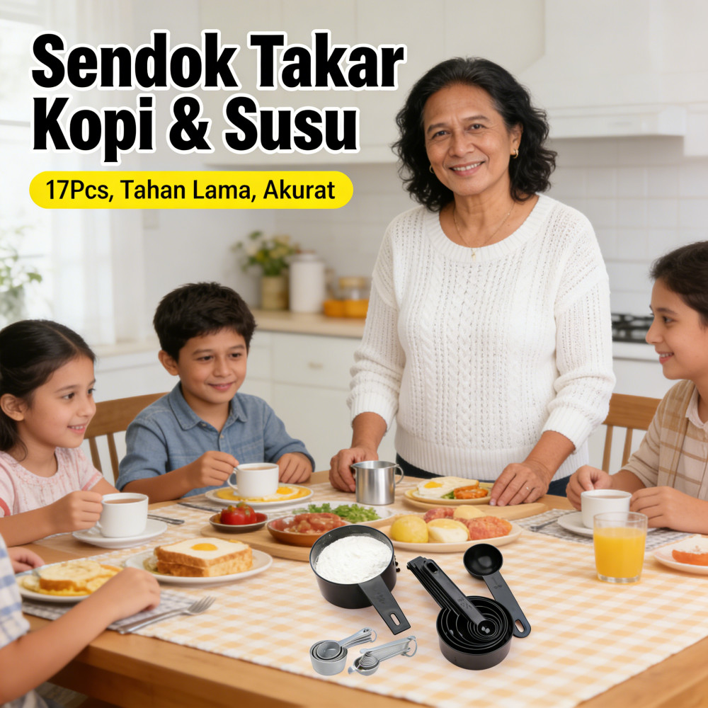Susukopitakar17PcsSetPlastikDapurAlatUkuranLengkapBumbu