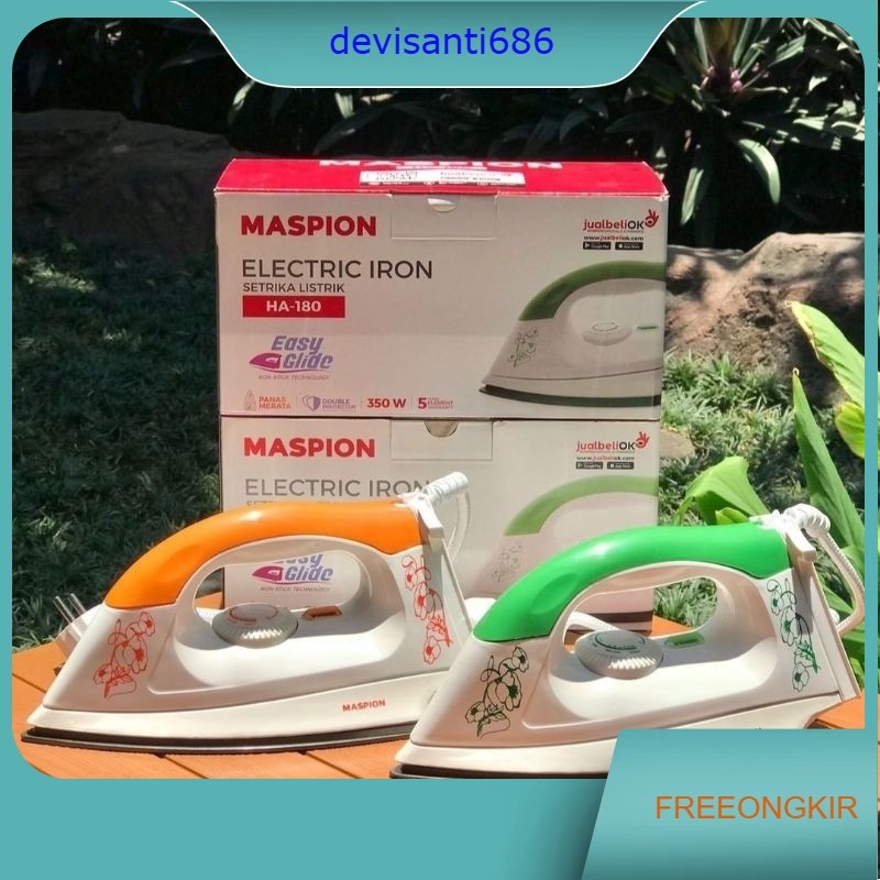 Setrika Maspion HA 180/ Setrika Anti Lengket Iron Maspion