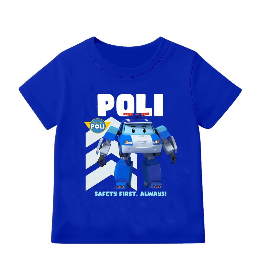 Baju Kaos Anak Robocar Poli Kaos Robocar Poli Roy Amber Helly