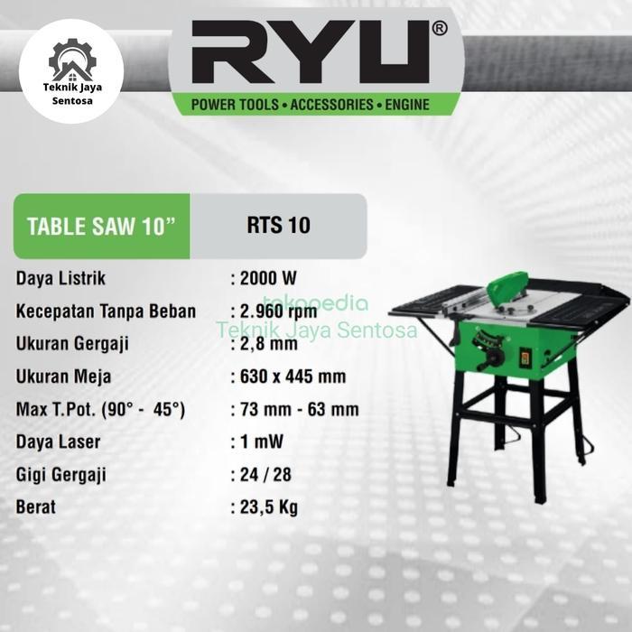 Ryu Table Saw RTS 10 Meja Potong Kayu RTS10 Mesin Potong Kayu RYU