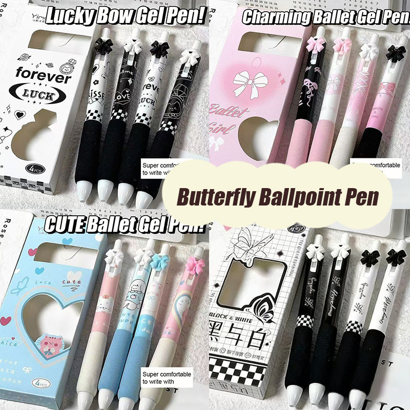 Pulpen Aesthetic Gel Pen 0.5mm Korea Pena Cepat Kering Lucu Dan Unik Bulpen Pink School Stuff Bulpoi