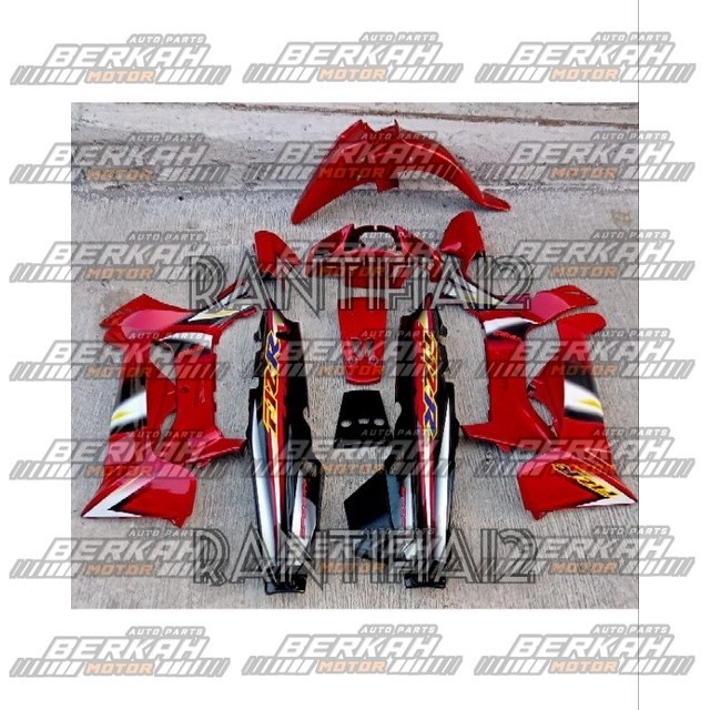 Cover bodi Fizr Full set Bodi motor Yamaha Fizr Fiz R merah marun Hitam 2003