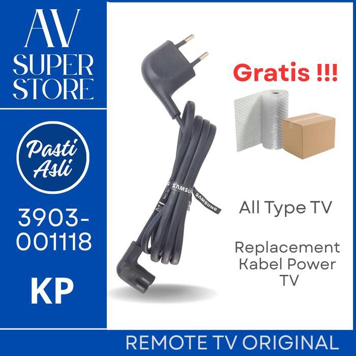 [Pasti Asli] Samsung Kabel power Original TV Panjang +-1,5  Meter - Bengkok