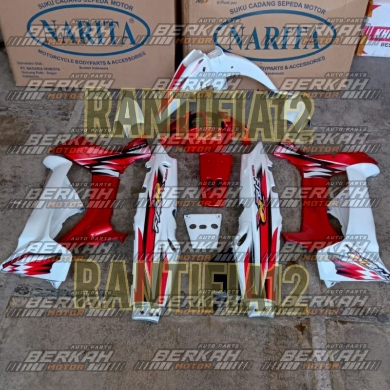 cover bodi fizr full set bodi motor Yamaha fizr Fizr milenium merah putih