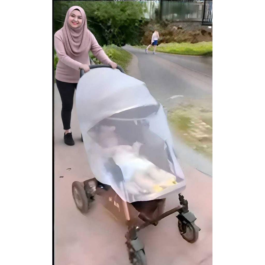 Kelambu Jaring Stroller  kulambu ayunan rotan  box bayi Jala Aman Anti serangga nyamuk semut Kereta 