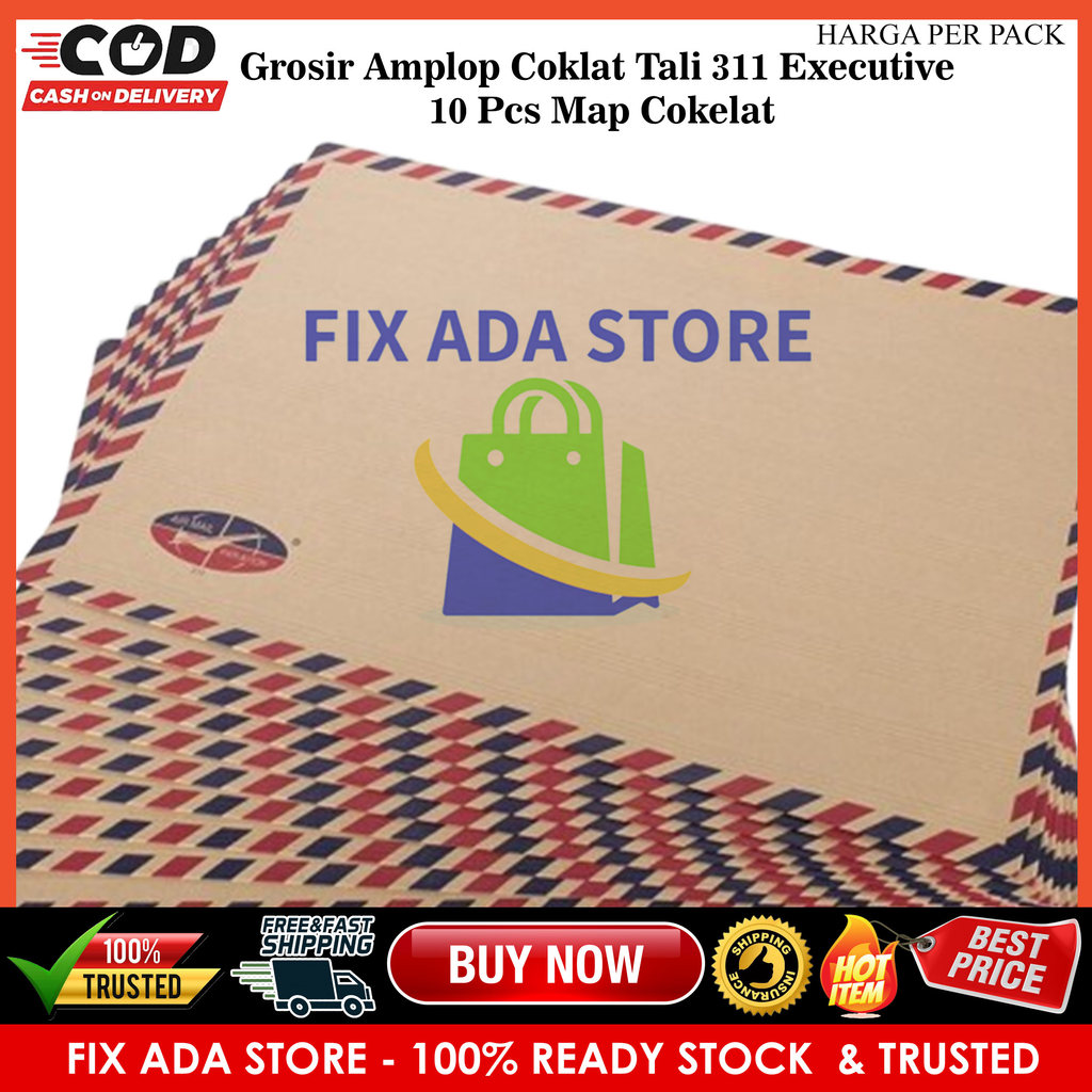 Amplop Coklat Tali 311 Executive 10 Lbr Folio F4 Map Dokumen Lamaran Kerja Packing Uang Kertas Samso