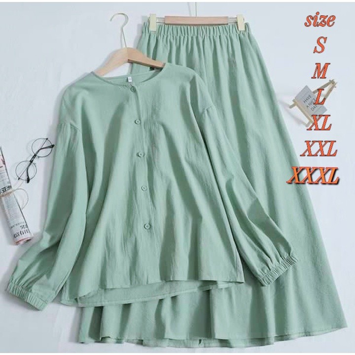 LOWESHOP SETELAN AMANDA SETELAN ROK DAN ATASAN WANITA IMPORT DEWASA MODEL TERBARU SETELAN WANITA ROK