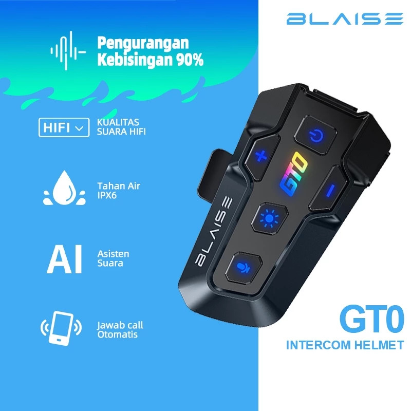 BLAISE GT0 Bluetooth Helm Speaker Nirkabel dengan Mikrofon | Tersedia Blaise V1,V2,V6 Dan F1