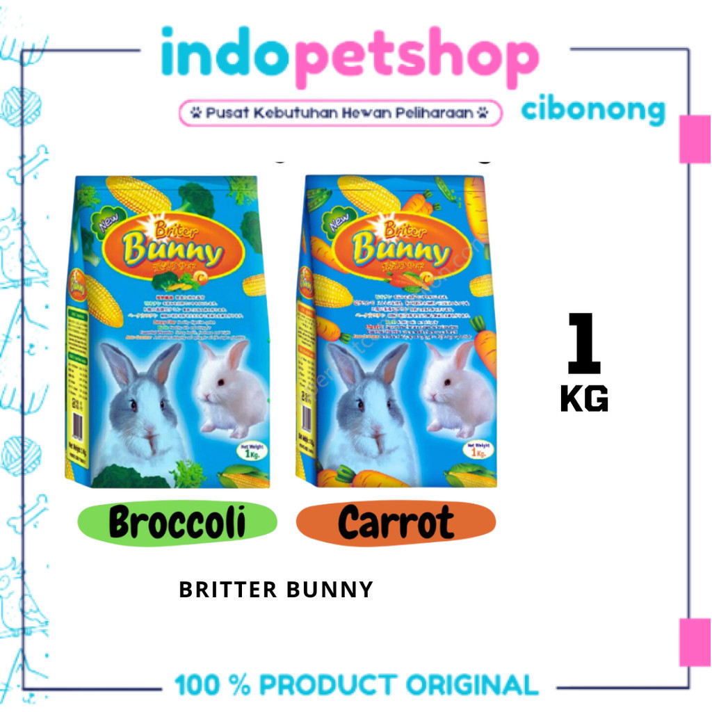 BRITER BUNNY 1kg makanan kelinci Rabbit food 1 kg Britter Bunny