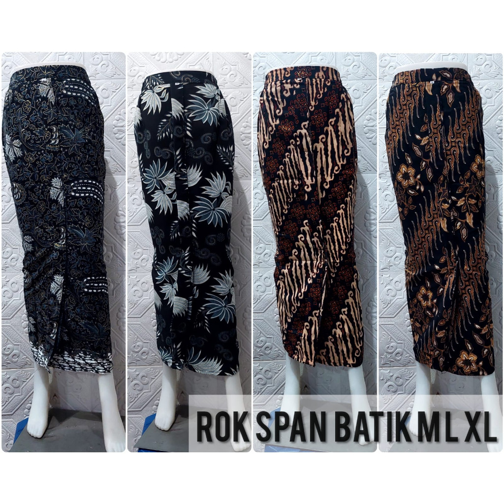 LOWESHOP Rok Span Batik Wiru Wiron Katun Foil M-XL