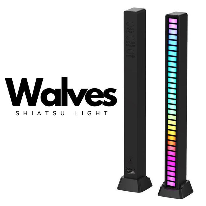 WALVES Lampu Irama Musik RGB LED Bar Strip Sound Rhythm Light USB 32 LED