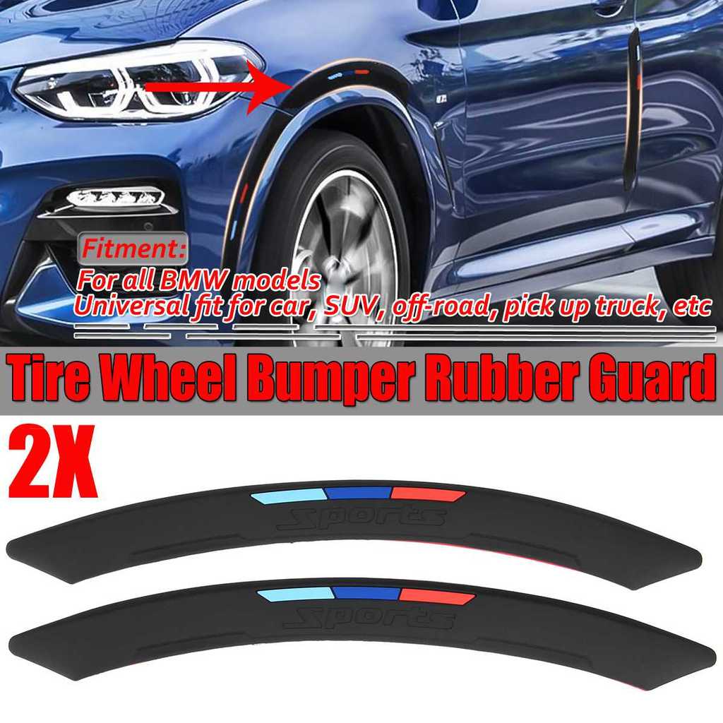 2pcs Universal Car Wheel Eyebrow Ar Trim Lips Fender Flares Tire Wheel Guard For BMW E36 E39 E46 E60