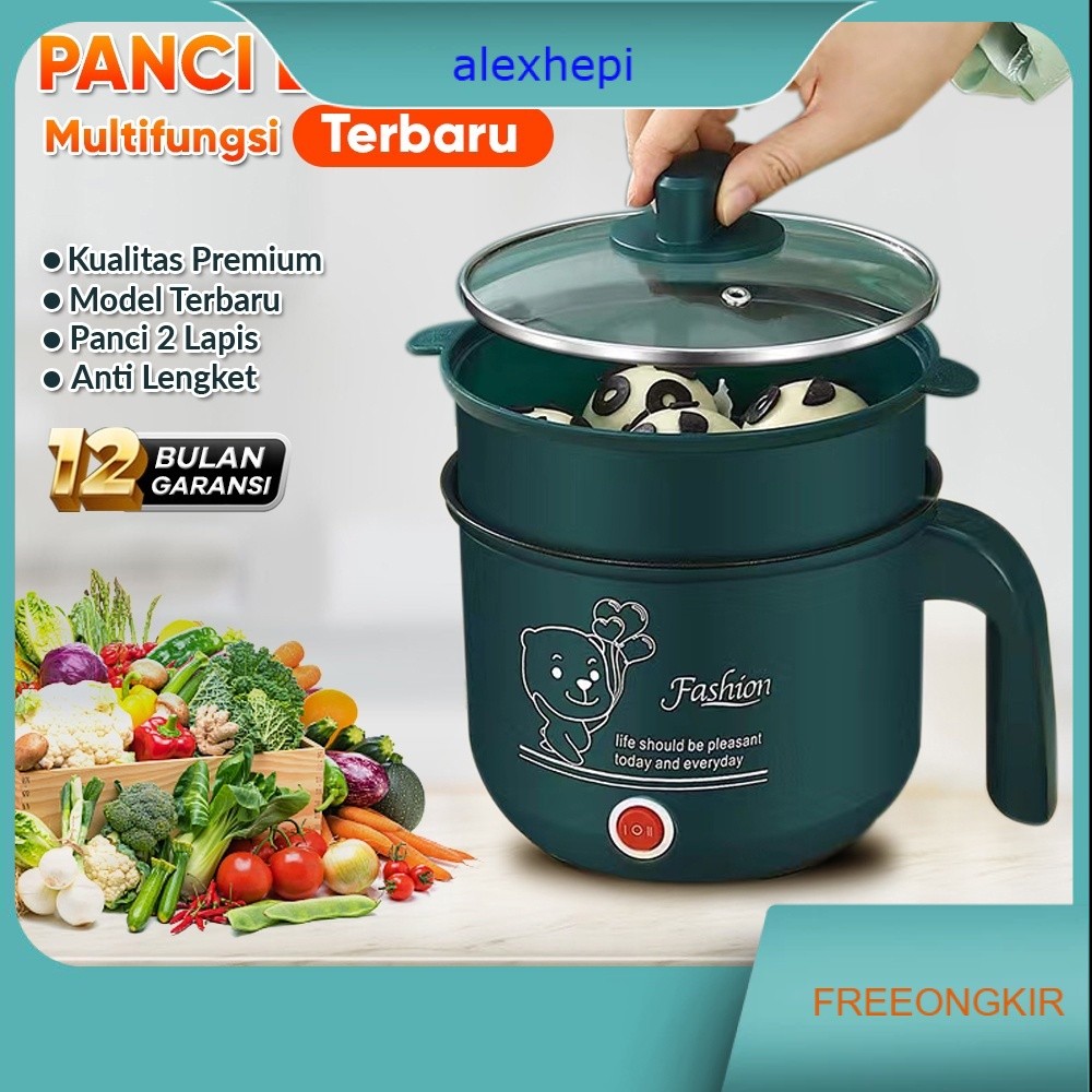 Panci Listrik Elektrik Cooker Stainless Steel Teflon Cooking Pot rice cooker mini