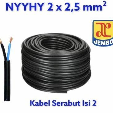 KABEL SERABUT JEMBO NYYHY 2x2.5 ECERAN POTONGAN