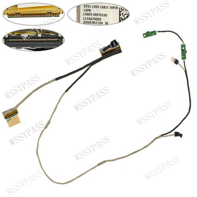 YH DD0XJ9LC100 14005-00970100 LCD Screen Cable for Asus S551 K551 V551 S551L/LA/LB