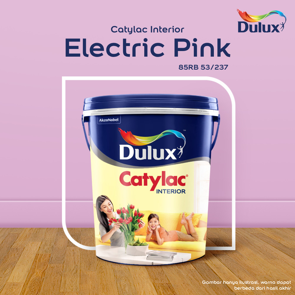 CAT TEMBOK ELECTRIC PINK DULUX CATYLAC INTERIOR - 25KG 85RB 53/237 CAT TEMBOK DULUX CATYLAC