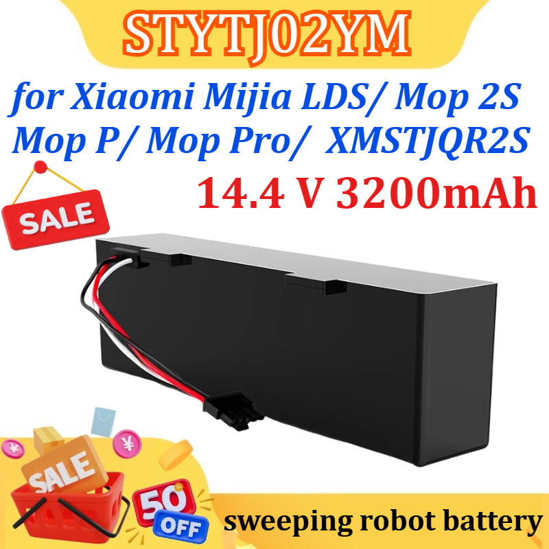 3200mAh 14.4V Battery for Xiaomi Mijia LDS/ Mop 2S / Mop P/ Mop Pro/ STYTJ02YM / XMSTJQR2S Vacuum Cl