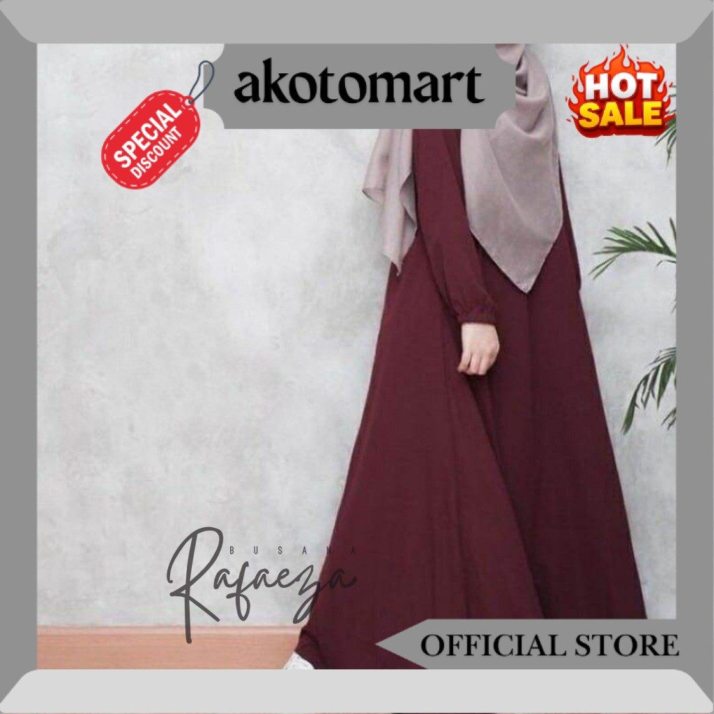 (Bisa COD) Abaya Turki lengan karet Cuttingan Line A Wolfis Premium / Gamis muslim Syari Terbaru wan