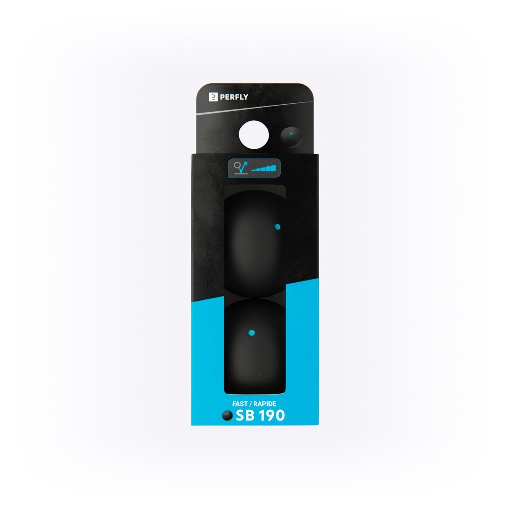 (arica56) Decathlon PERFLY Bola Squash SB 190 Titik Biru Kemasan Isi 2 - 8649080