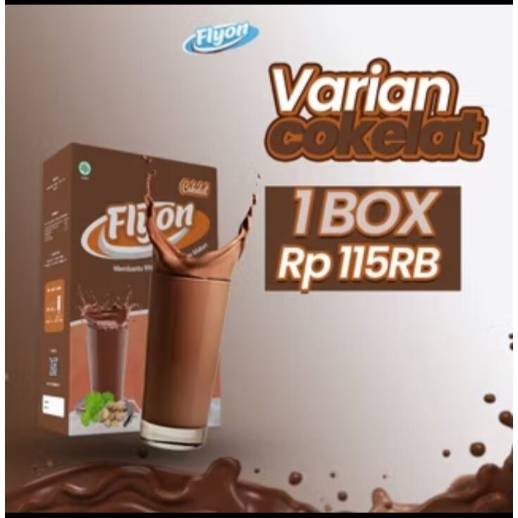 New Varian Coklat Susu Flyon Original Susu Penambah Berat Badan Alami Bpom