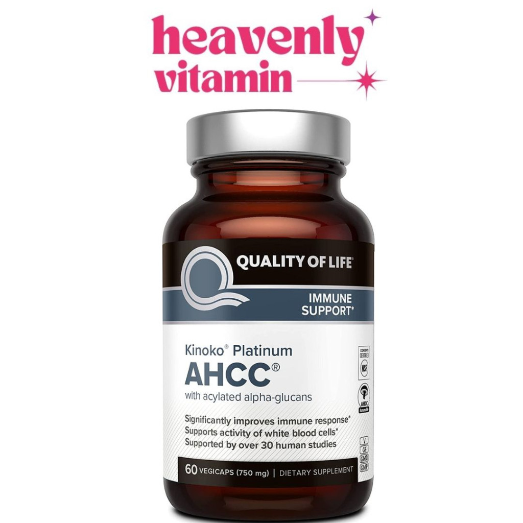 Quality of Life Kinoko Platinum AHCC 750 mg - 60 VegiCaps - Immune Support