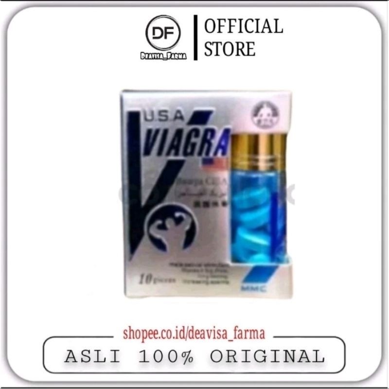 VIAGRA MMC - Asli Original Isi 10 Pill Penambah Stamina Obat Herbal Pria Tahan Lama ,.