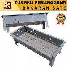Alat Bakar Sate Arang Pemanggang Kotak Besar / Kecil Bakaran Daging Sosis Jagung BBQ