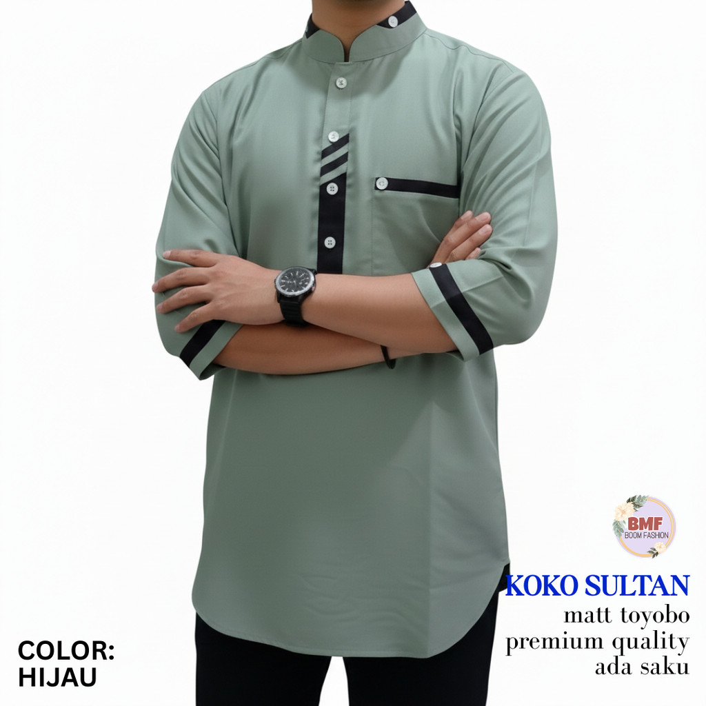 BOOM - Koko Kurta Sultan M L XL XXL 3XL Koko Pria Jumbo Baju Muslim Pria Koko Qurta