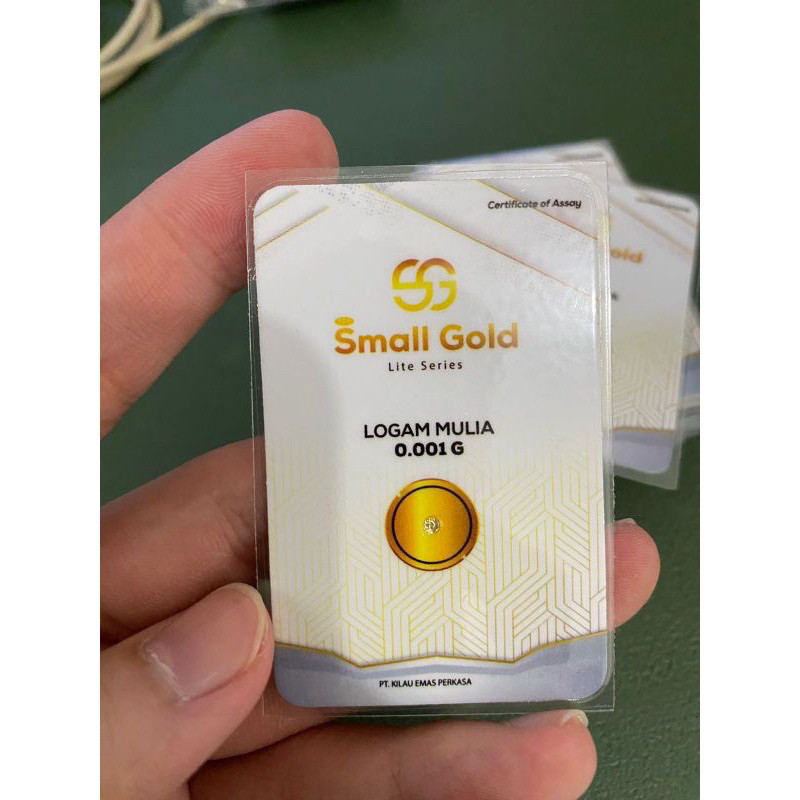(acc ptk) EMAS MINI 0.001 gram / MINI GOLD MURNI / MINIGOLD LOGAM MULIA / BABY GOLD EMAS / EMAS MURN