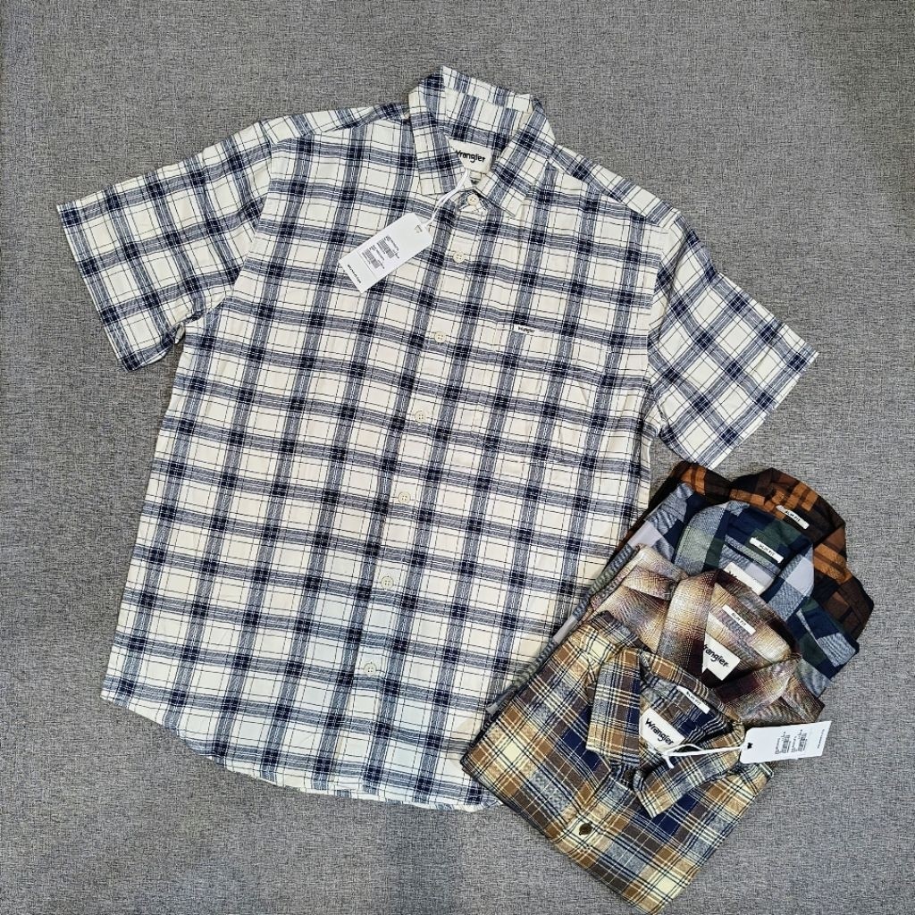 Kemeja Flanel Wrangler Pendek Original PROMO ‼️