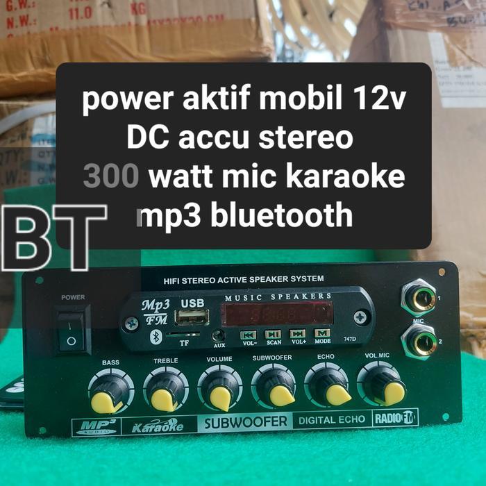 DMS 650 MP3 BLUETOOTH POWER AMPLIFIER MOBIL STEREO 300W ACCU 12V DC ampli accu 12v mobil car stereo 