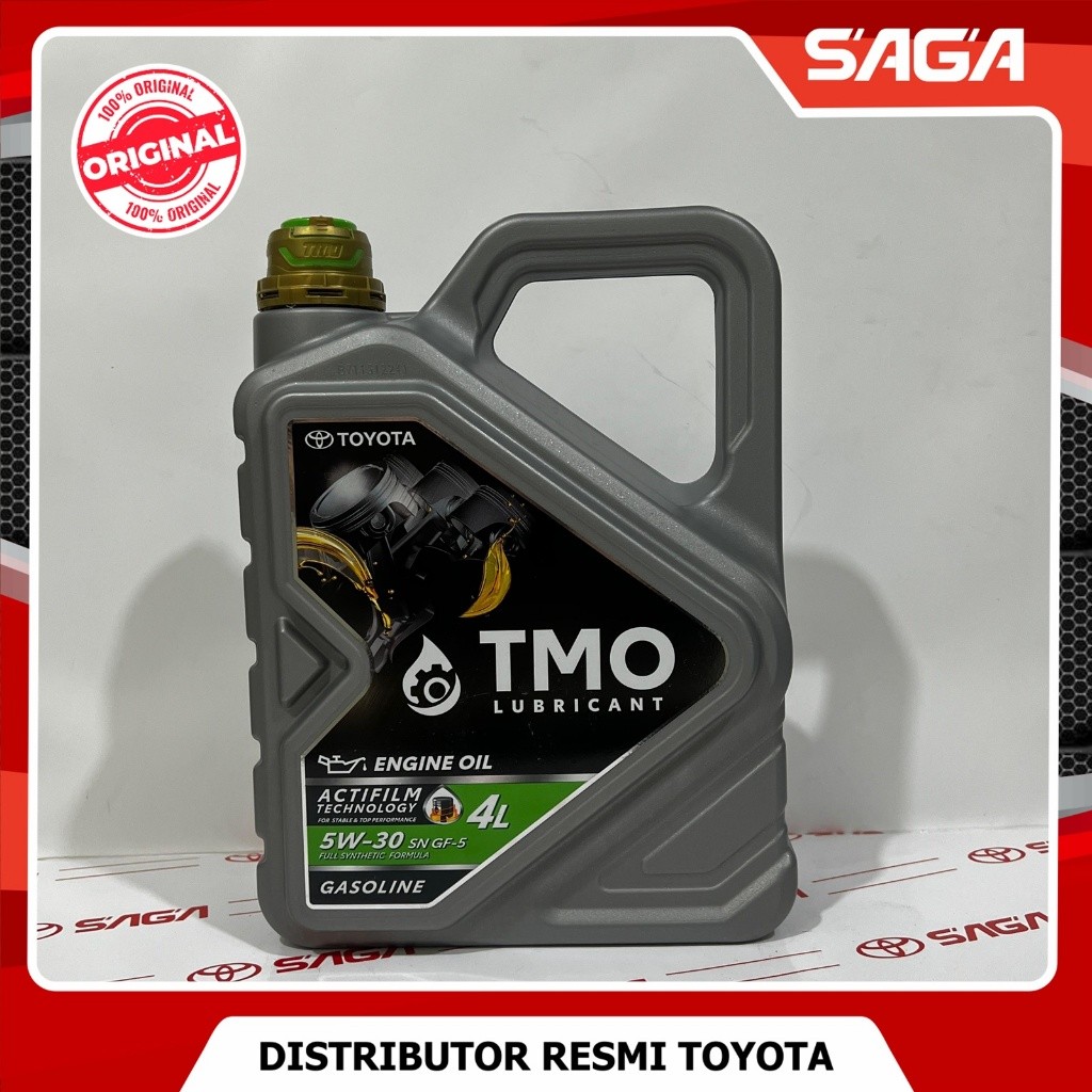 SAGA | Oli Mesin Mobil Bensin TOYOTA TMO 5W-30 Full Synthetic GF-5 New 4 Liter Original  08880-85475