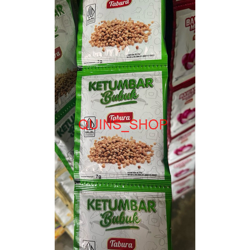 Tabura Ketumbar bubuk 12pcs / Ketumbar halus sachet / Ketumbar halus murah / Ketumbar renceng QUINS 