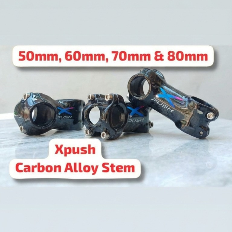 Xpush Stem Carbon Alloy Clamp 25.4 mm Fork OS 28.6 mm 25.4mm 28.6mm Sepeda Pushbike Balance Ringan