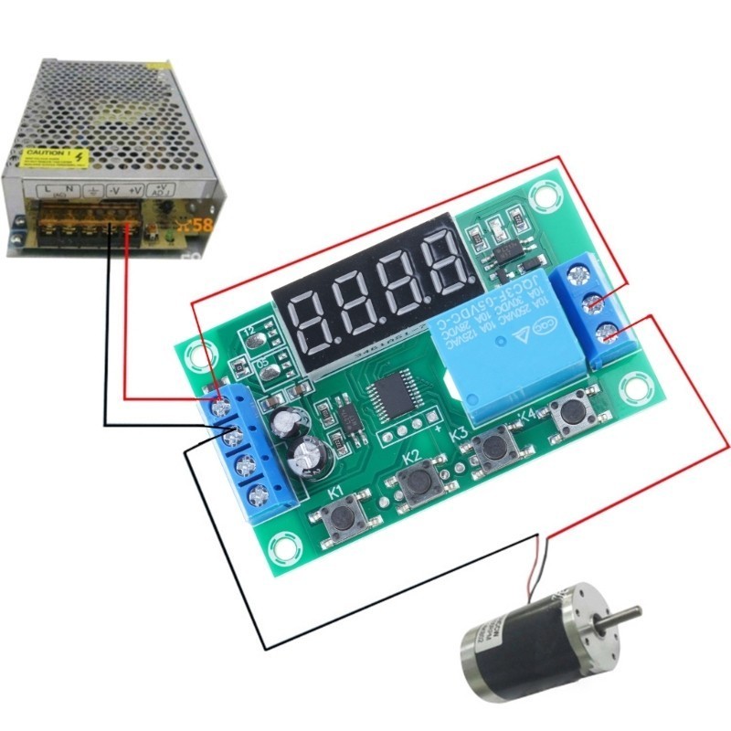 Relay Cyclic Trigger Delay Timer Circuit YYC-2S 5V with Digital Display Delay Switch Module