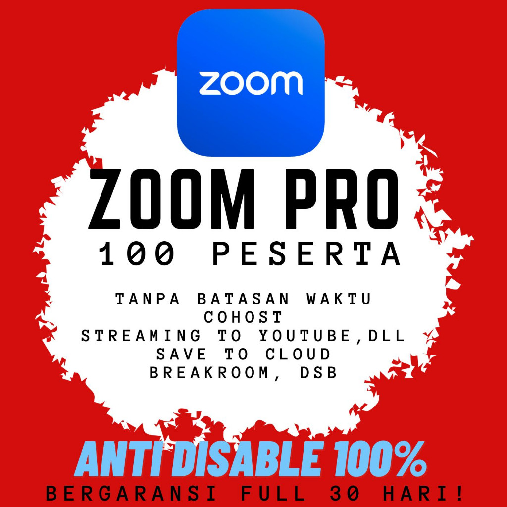 Akun Zoom PRO 1 BULAN TERMURAH