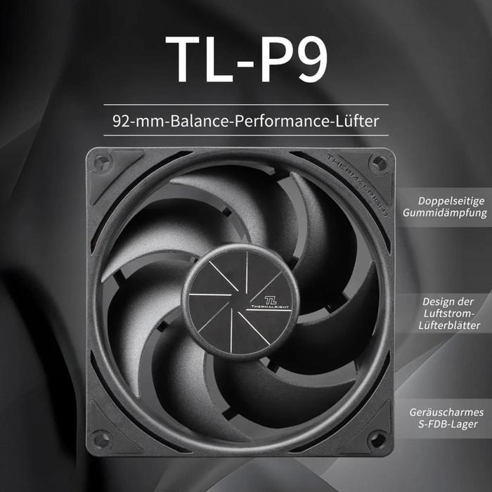 ThermalRight TL P9 I P9W I P9-S I P9W-S - 92mm PWM 2200RPM Fan Case - TL-P9 Black