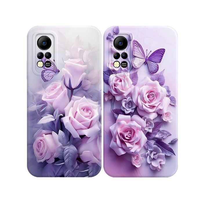 Softcase  Infinix Hot 11s Nfc /Note 8 11 Pro - Case Motif Bunga Kupu