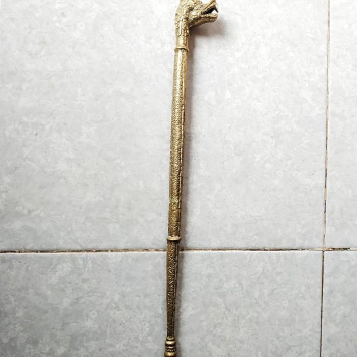 Koleksi Tongkat Komando Kepala Ular Naga Kuningan Unik KJ