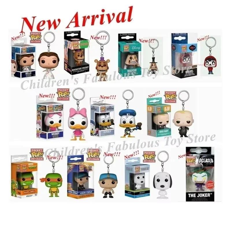 Newest Funko Pocket Keyains 41 styles Snoopy John Cena Keyain Bella Donald Mayor Boss Baby Melody Mi