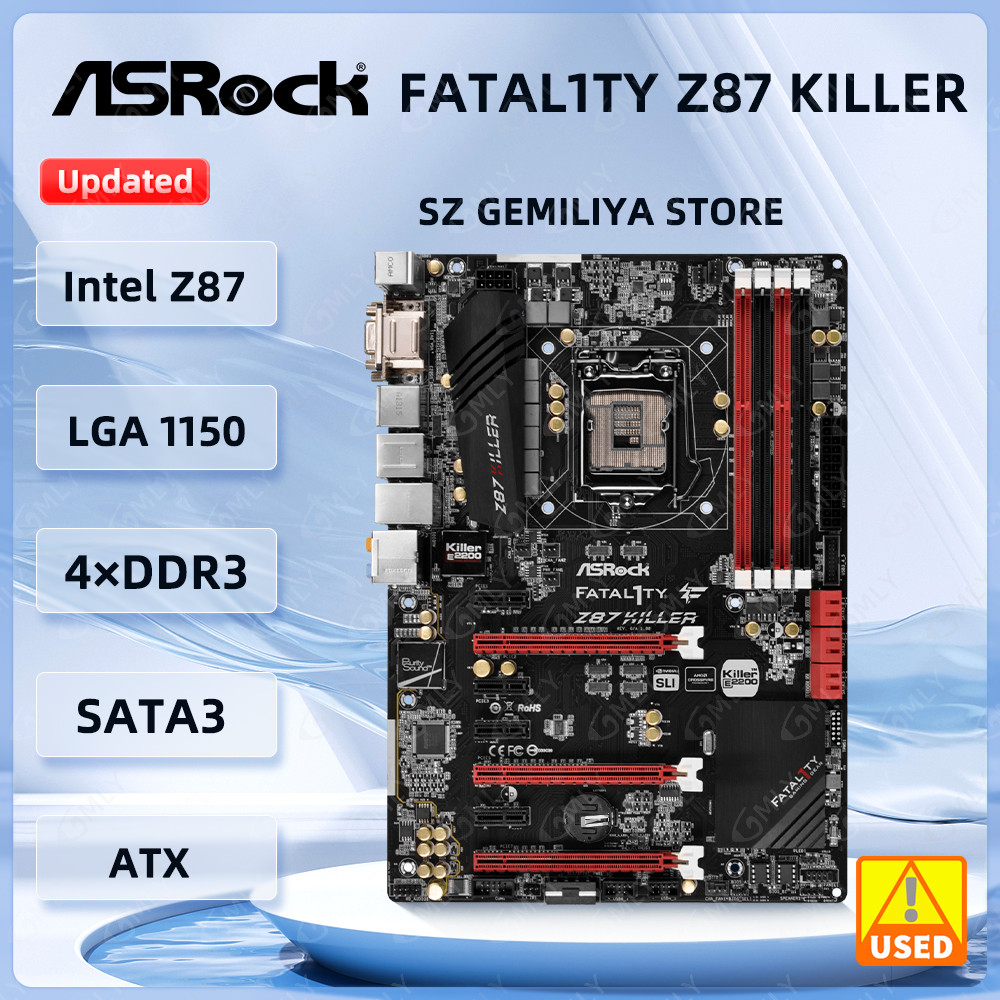 ASROCK Fatal1ty Z87 Killer Motherboard LGA 1150 Intel Z87 DDR3 32GB ATX support i7-4790 i5-4460 i3-4
