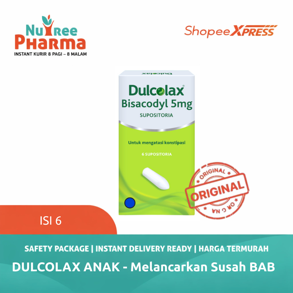 DULCOLAX SUP ANAK 5 MG ISI 6 SUP